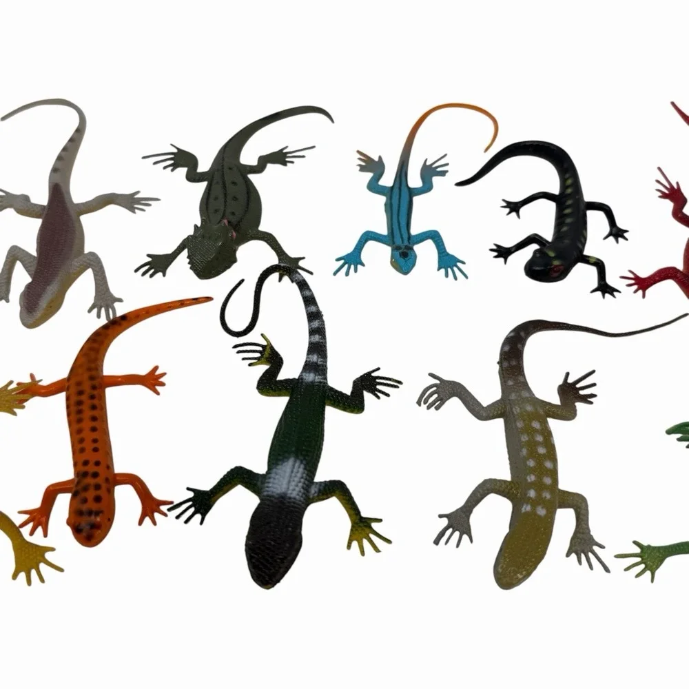 Guaishou Artificial Model Reptile Lizard Animal 12 Piece Set,‎ Multi Color